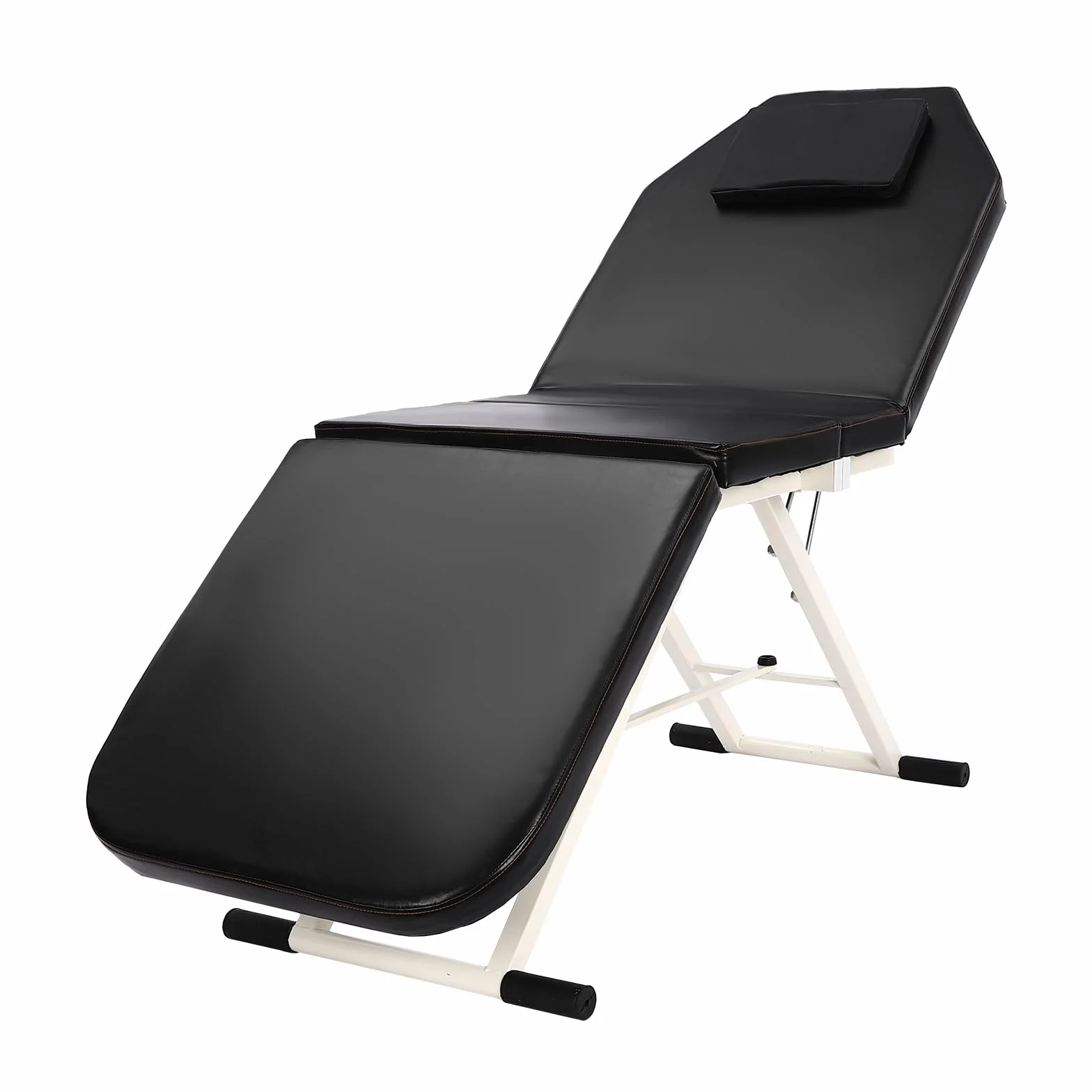Massageliege 3 Zonen, 180x60x61 cm Massagetisch klappbar, höhenverstellbare Massagebank Armlehnen Kopfstütze Tragetasche bis 225 kg