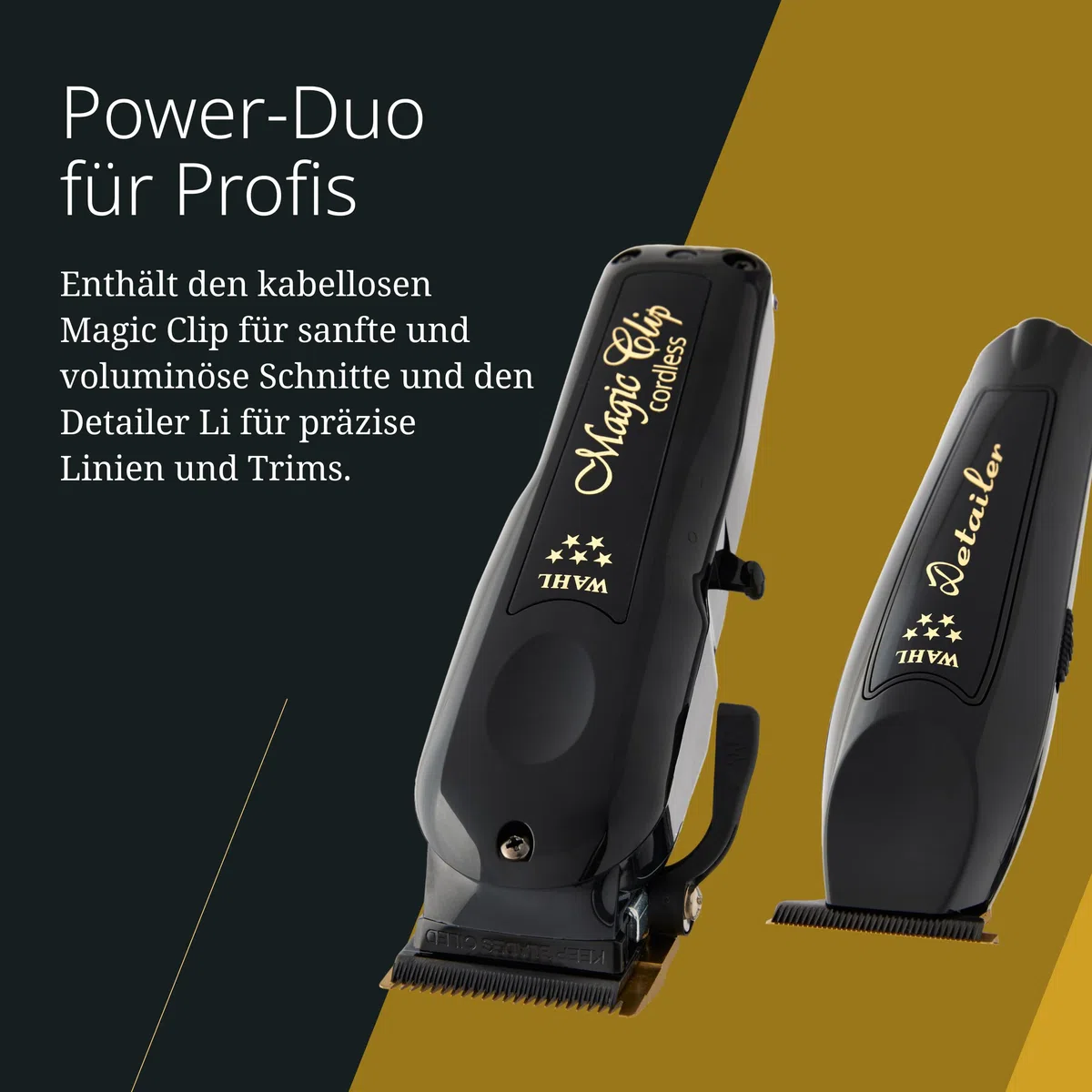 Wahl Kabellose Barber Combo - Mit Magic Clip & Detailer Li - Titan-Klingen - 100 Minuten Laufzeit