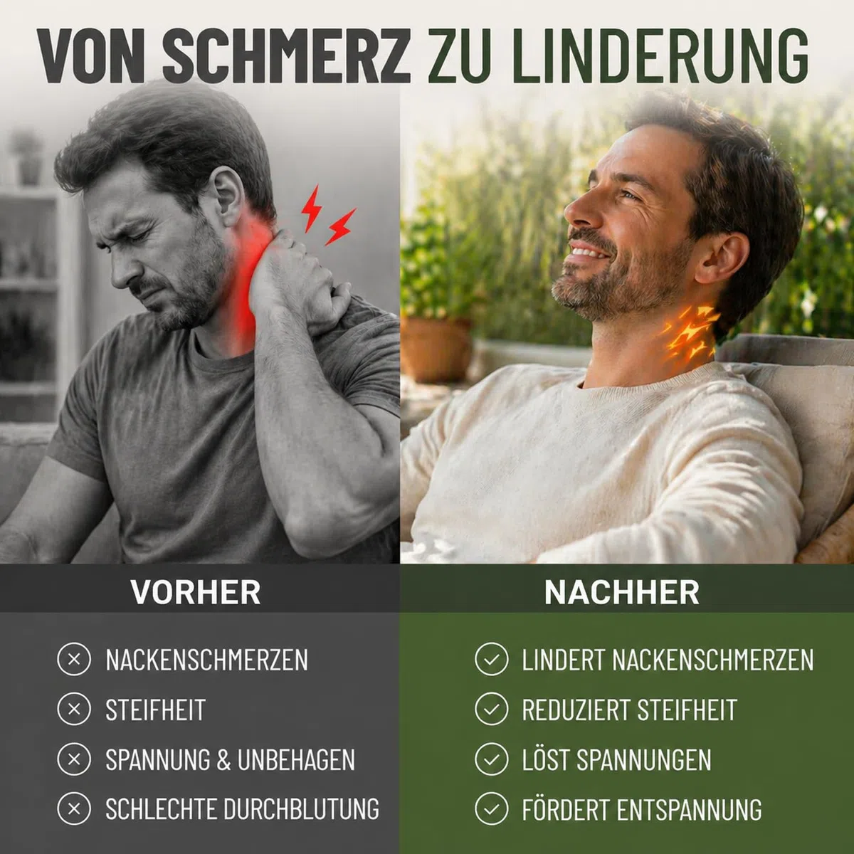 BeFit24 Nackenmassagegerät 4D mit Wärme, Kabellos, Tiefengewebe Massagegerät für Nacken Schulter Rücken, Effektiv gegen Schmerzen & Verspannungen, Ideal für Büro, Zuhause & Geschenk