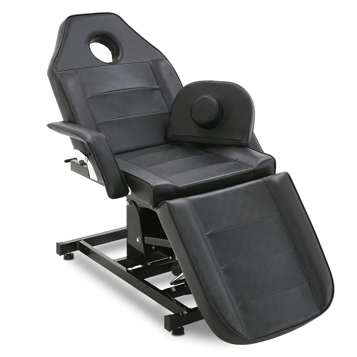 Barberpub Elektrische Tattoo Liege Massageliege, Kosmetikliege Set, Therapieliege Schönheitsausrüstung klappbar & höhenverstellbar, 0100 (Schwarz)
