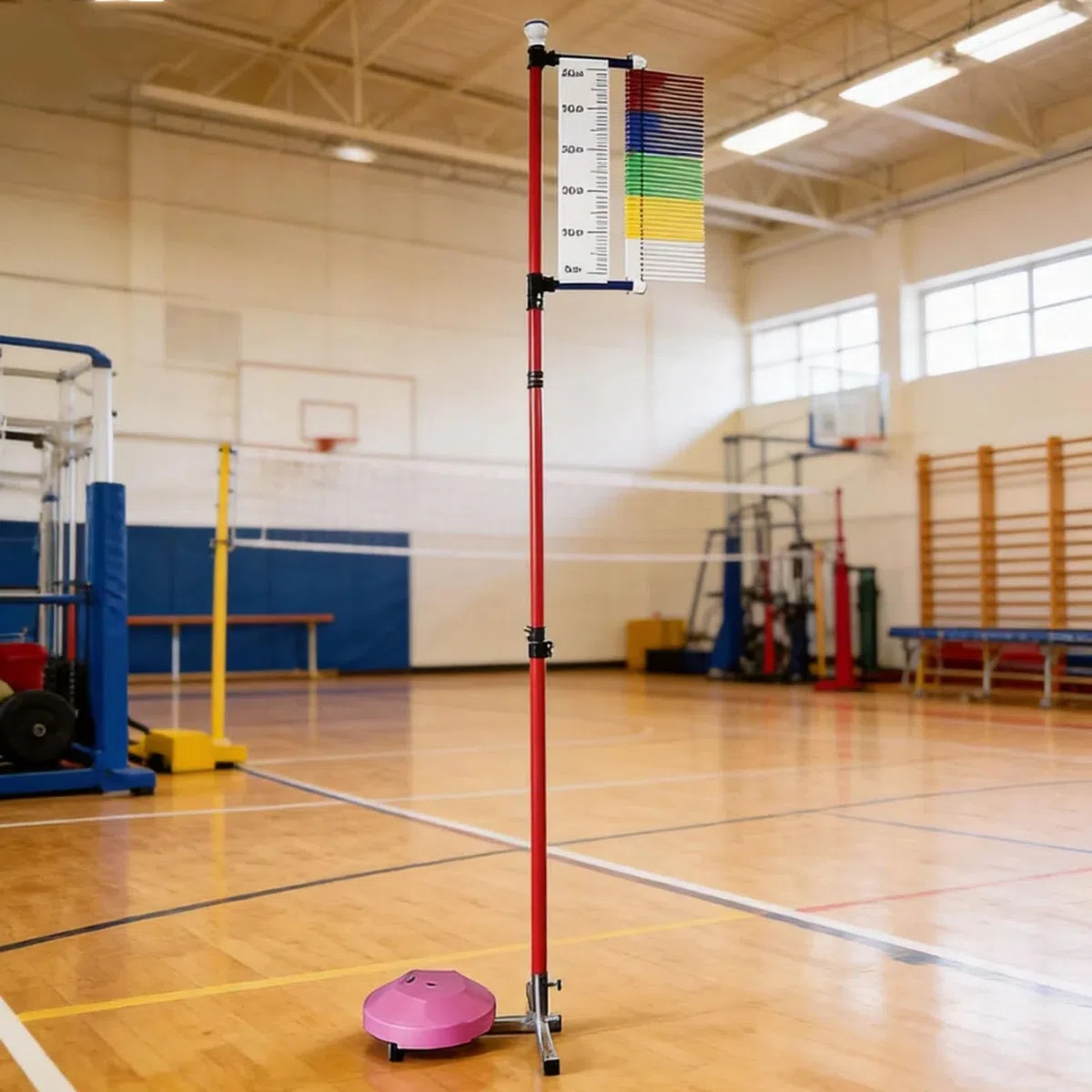 Vertikales Sprungmesswerkzeug, Standalone-Höhentester für Sportler, verstellbar 1,2-3,5 m, tragbares Trainingsgerät für Heim-Fitnessstudio