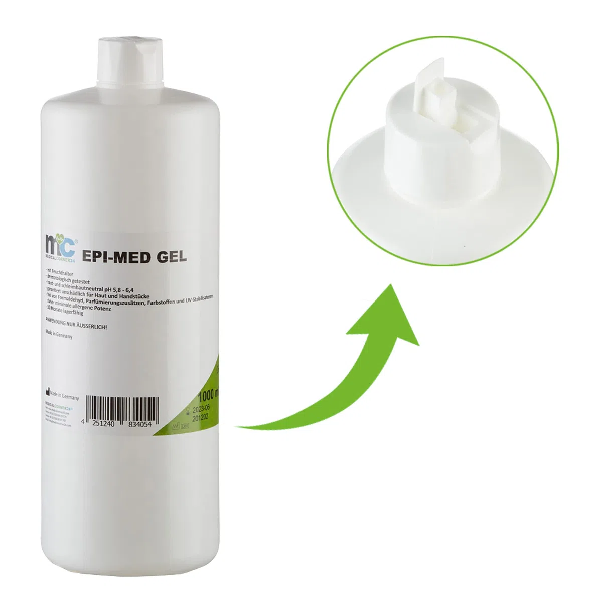 Medicalcorner24 IPL Gel Epimed, IPL Kontaktgel für Laser-Haarentfernung, Gel, 10 x 1 Liter, 10 x 1000ml