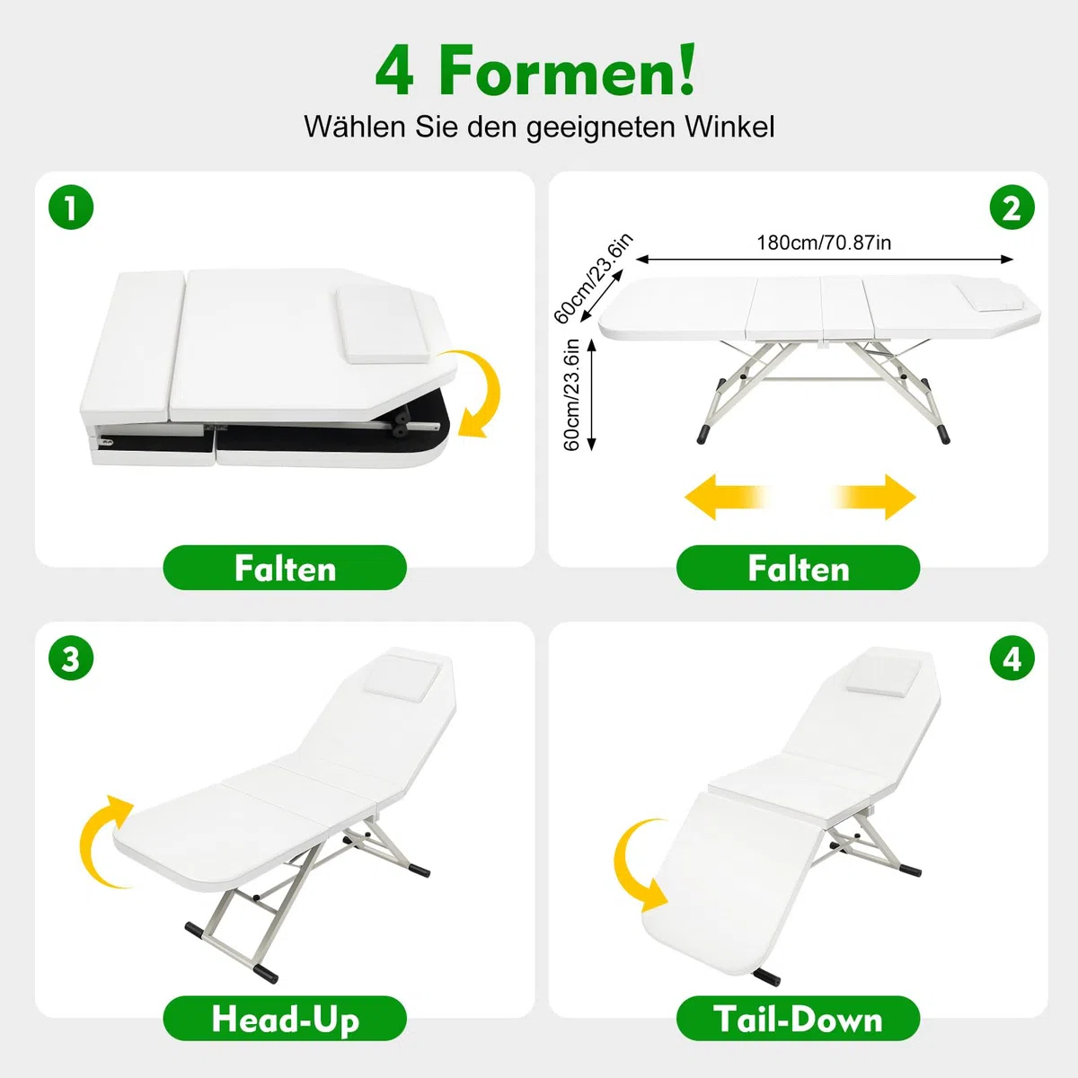 Mobile Klappbar Massageliege mit Kopfstütze, Atmungsaktiv | Klappbar Auf 91x60x21cm, GroßFläChige BelüFtungsöFfnung – Ideal FüR Salon, Praxis Oder Zuhause