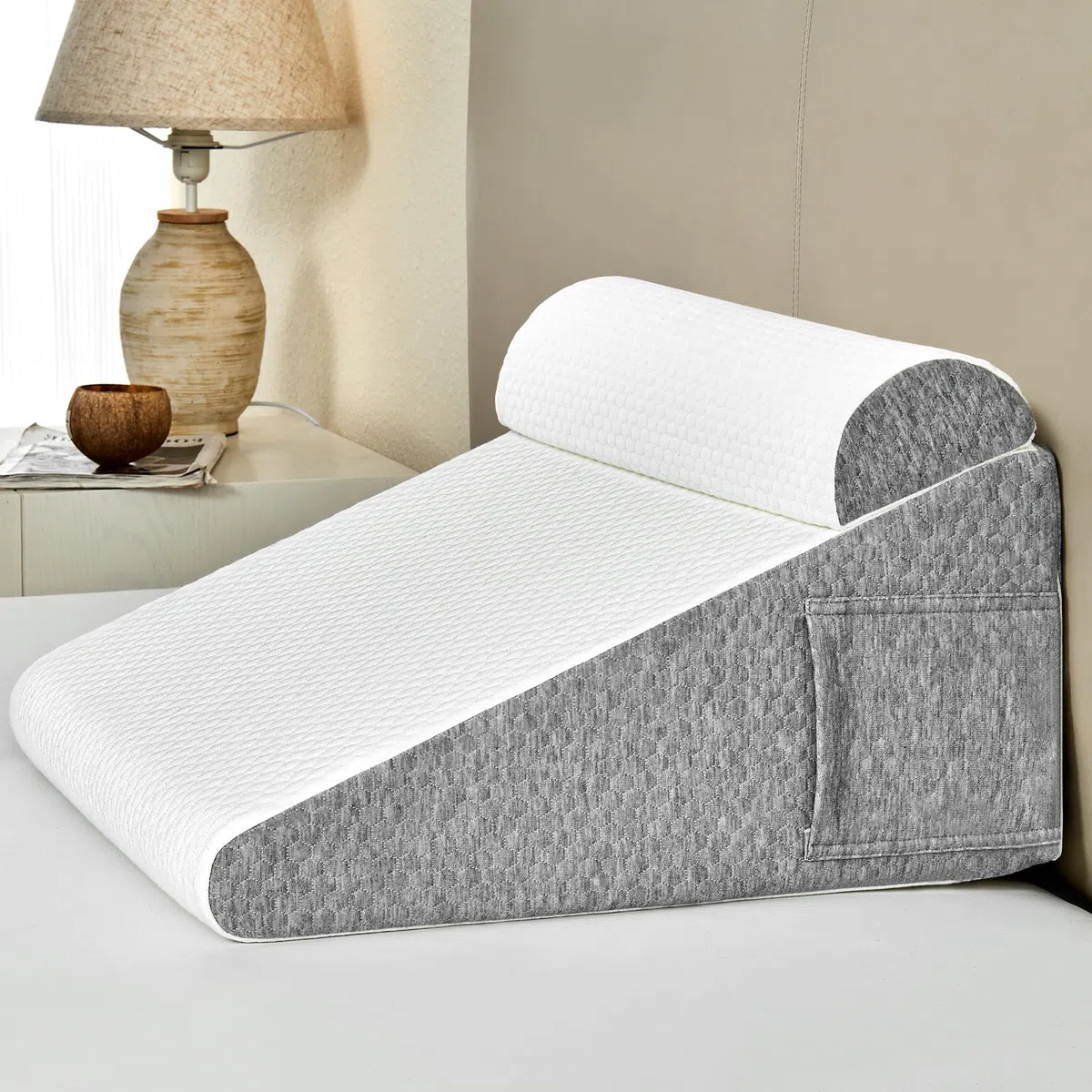 Keilkissen für Bett und Sofa,Reflux Kissen Erwachsene | Beine mit Waschkissen heben Kissen, Schlaf Atmung unterbrochen Reflux Kissen, Matratzenkeil Erwachsene, Betterhöher