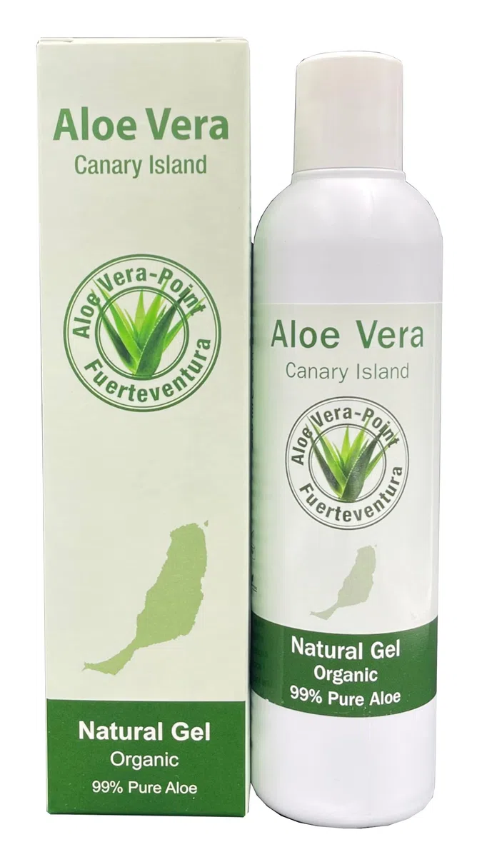 Aloe Vera Point Organic Aloe Vera Gel 99% 250ml kaltgepresst von Fuerteventura - 4 Einheiten