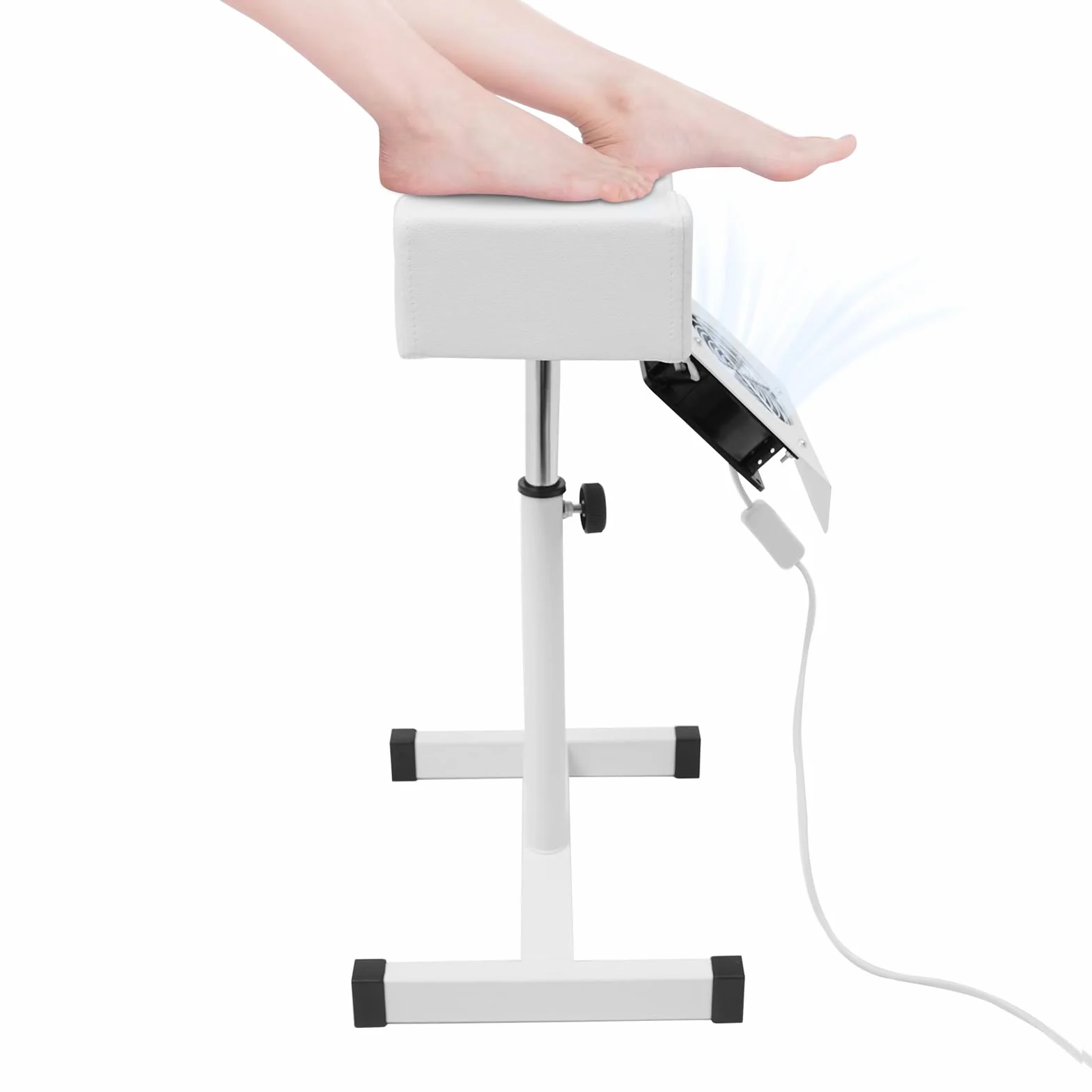 Pediküre-Sessel, Pediküre, Nagelstuhl, Massagesessel, Spa, für die Füße, verstellbar, mit Ventilator, Staubentfernung (weiß)