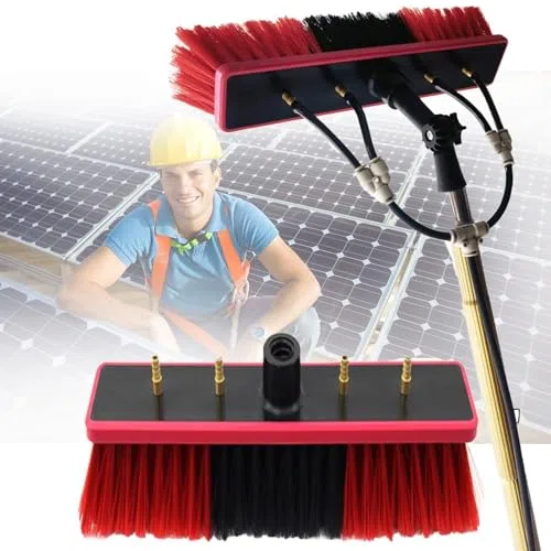 So Panel-Reinigungsbürsten-Set mit rotierendem Kopf, Fenster- und Haushaltsreiniger, effiziente Wasserversorgung für Photovoltaik-Panels