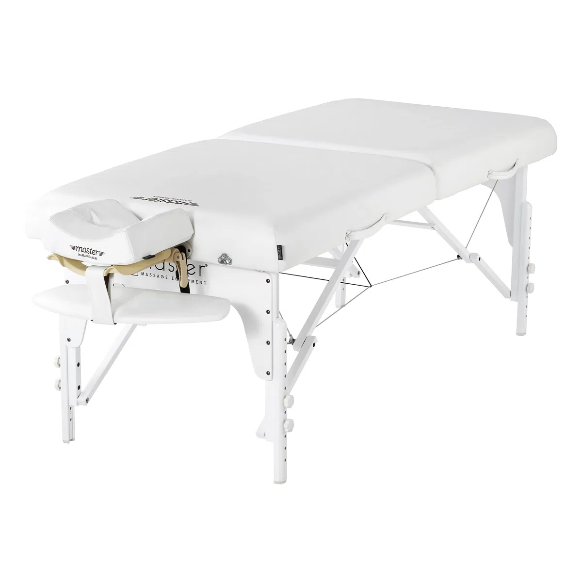 Master Massage 79cm Montclair Mobil Massageliege Klappbar Massagebett Massagebank Kosmetikliege Portable Beauty Bed Holzfüße Paket Schneeweiß