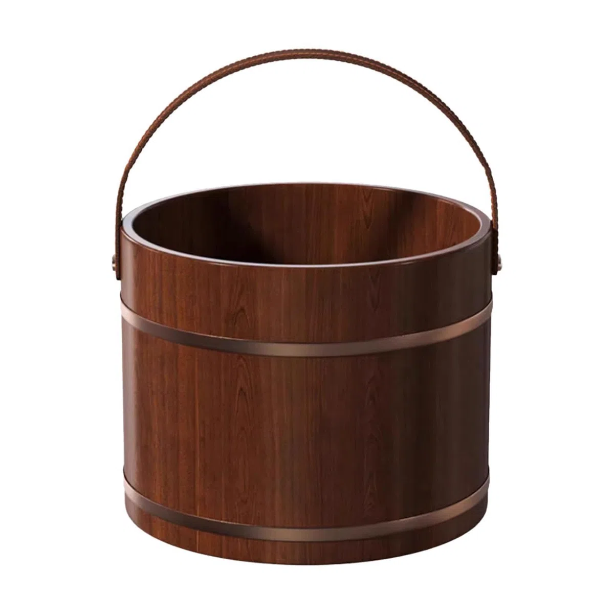 Fußbad Eimer Holz Fußsoak Pediküre Wanne Waschzuber Aus Massivholz Leicht Transportierbar für Bad Sauna Camping Zuhause, Ohne Deckel
