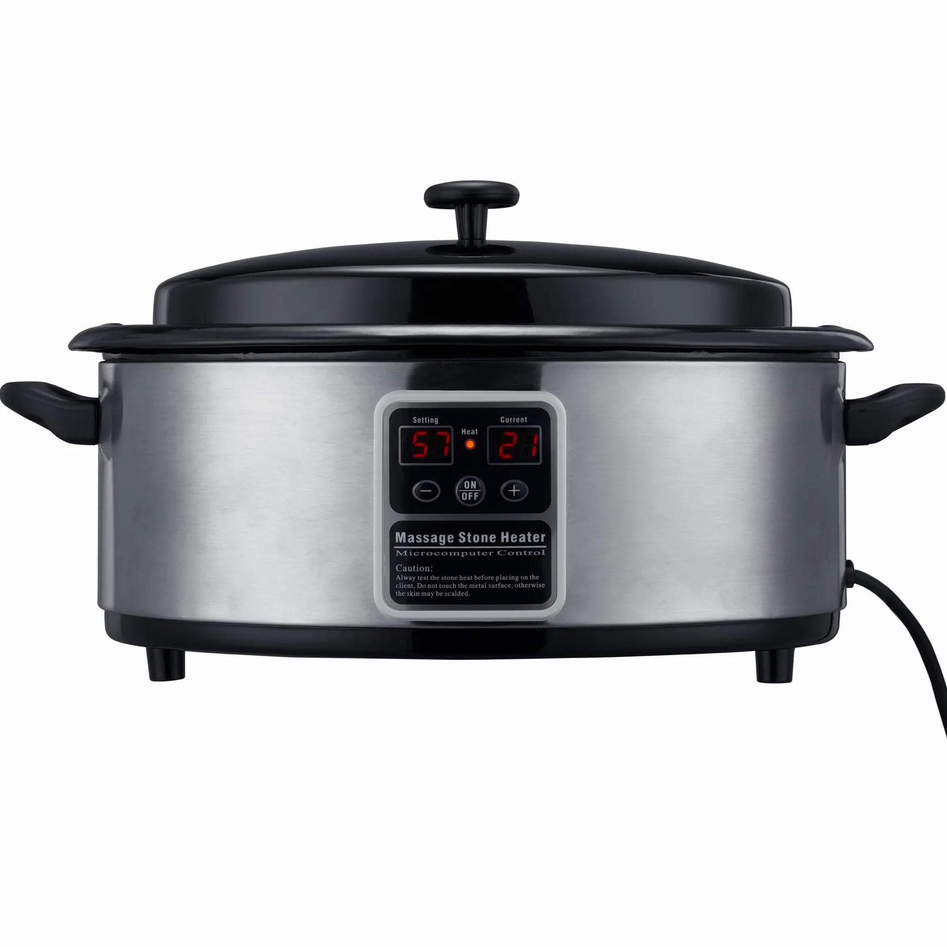Master Massage Hot Stone Wärmegerät mit digitaler Kontrolleinheit und Temperaturanzeige inkl. Schäpfkelle 6 Liter