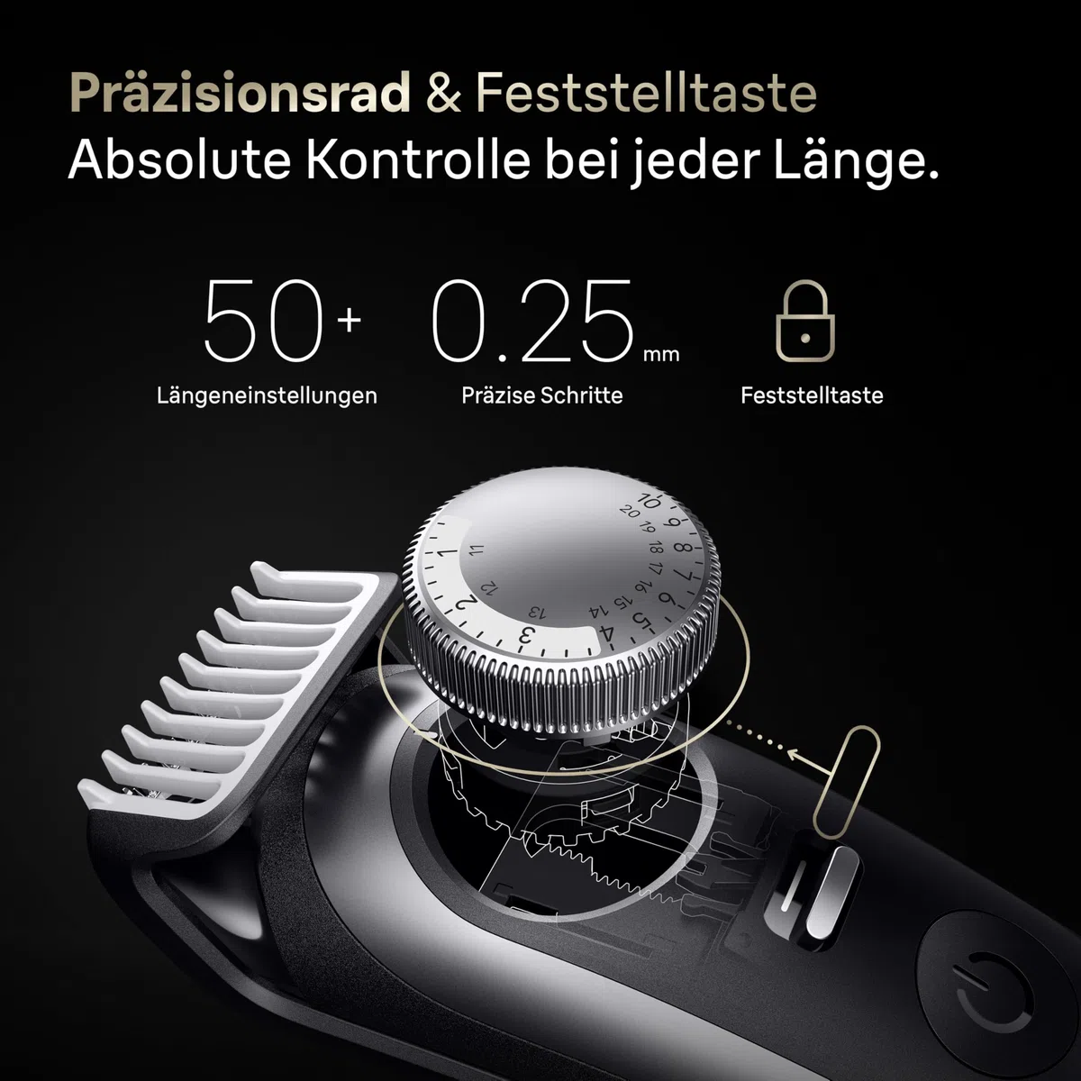 Braun Barttrimmer Series 9, Kabelloser Bartschneider Herren, BT9545, Chrom - Bart Rasierer mit 52 Längen, Trimmer mit 180 Min. Akku, Wasserdicht, Inkl. 10 Barber-Tools, Lebenslang Ultrascharfe Klinge