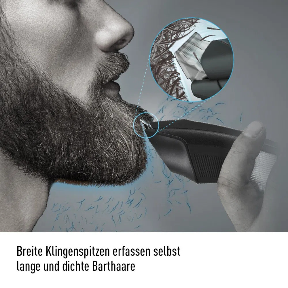 Panasonic ER-GB96 Bartschneider, 58 Längeneinstellungen 0,5-30mm, Hochdrehmotor, 4 Aufsätze, Detailschneider, IPX7 Waschbar, 50 Min Kabellos