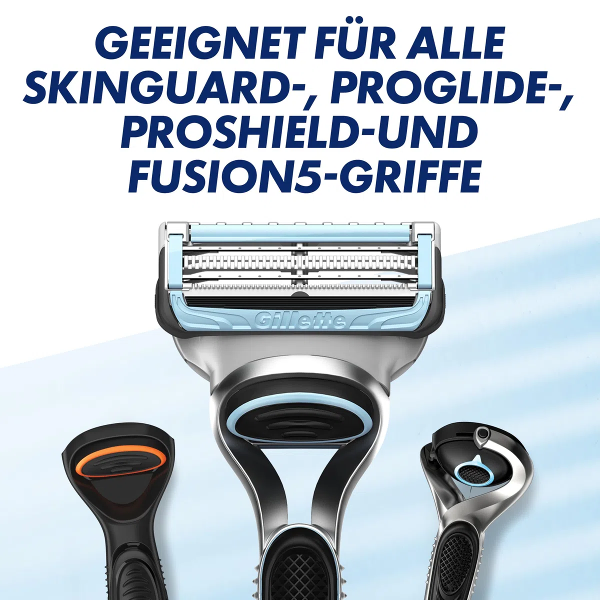Gillette Skinguard Sensitive Rasierklingen Herren, 11 Original Ersatzklingen, Weiß/Blau - Nassrasierer, Klingen für Herrenrasierer, Verbesserter Gleitstreifen