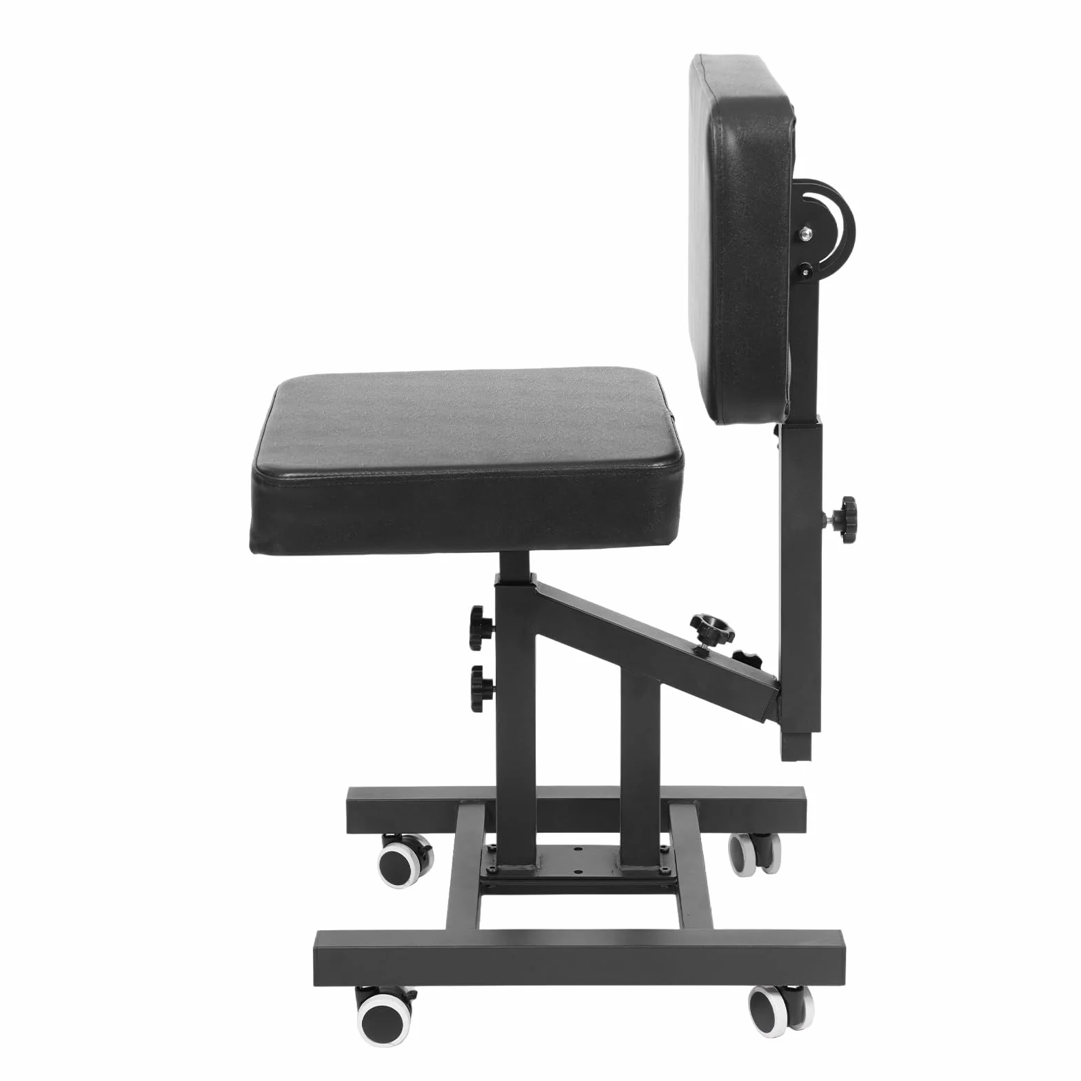 Multifunktionsstuhl mit Armlehne, Tattoo Armlehne Stuhl, Verstellbare Tattooo Stuhl, Einstellbar Tattoo Arm Rest Stand, für Häusern, Schönheitssalons, Nagelsalons, Einkaufszentren (Schwarz mit Rollen)