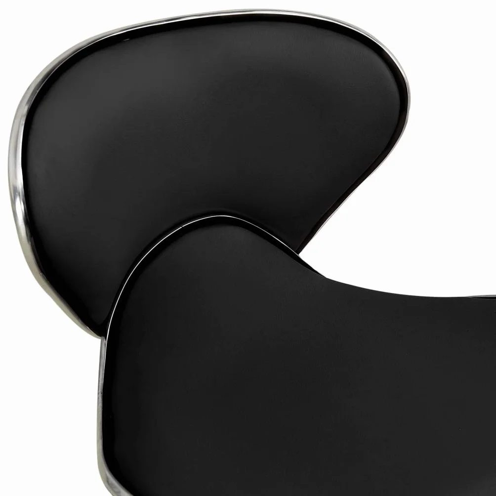 vidaXL Friseur Rollhocker Höhenverstellbar Drehbar Arbeitshocker Friseurhocker Drehhocker Praxishocker Kosmetikhocker Schwarz Kunstleder