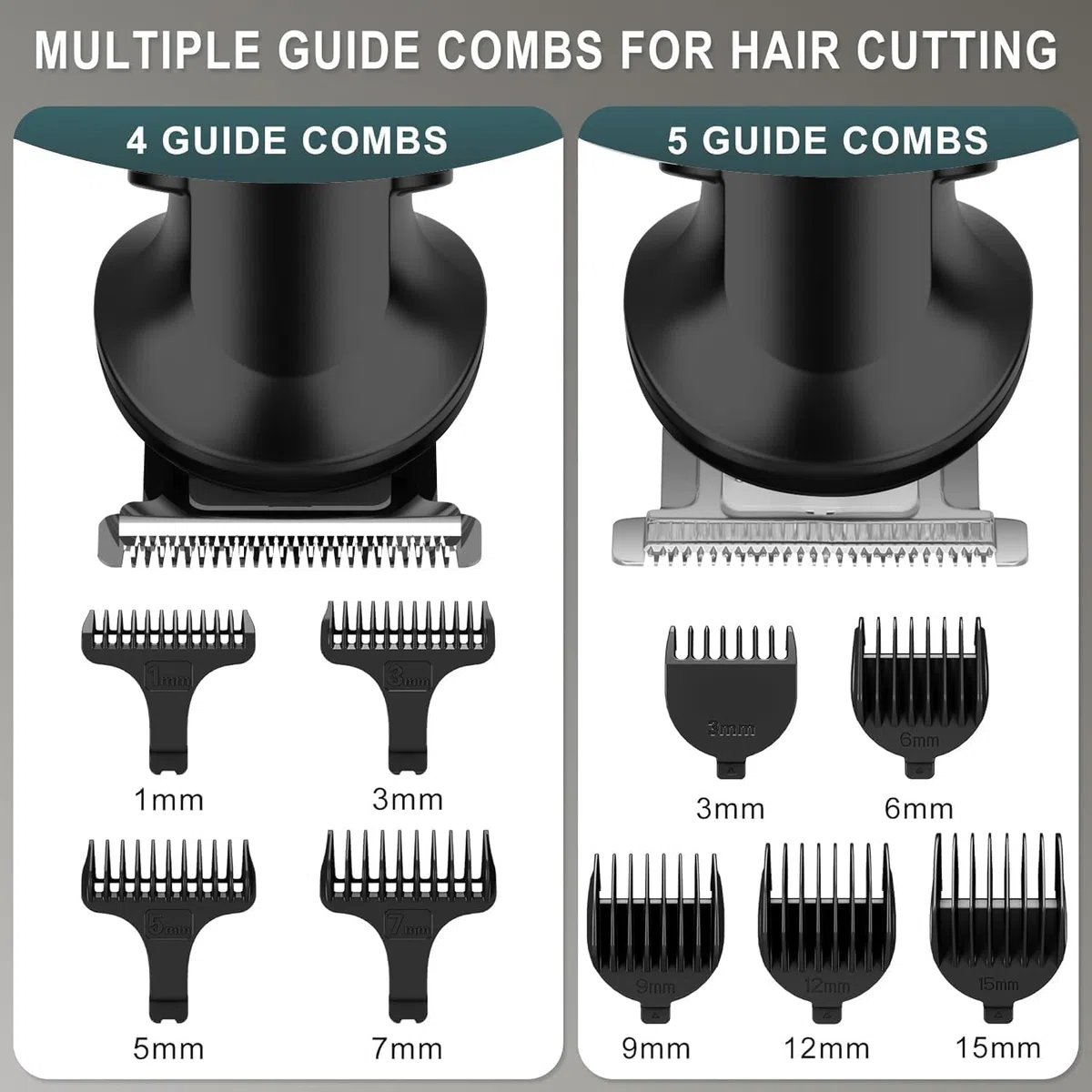 Hatteker Männerpflegeset 8-in-1, Zero-Gap-T-Klinge Trimmer, wasserdichter Trimmer, Haarschneider für Männer, Barttrimmer elektrisch, Kabelloses Männerpflegeset, Elektrischer Rasierer für Männer