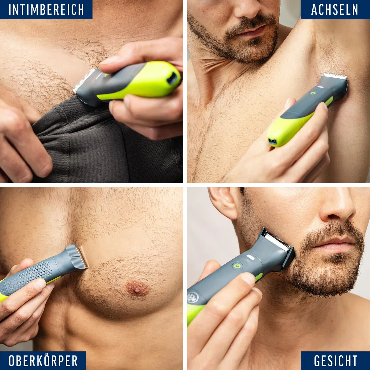 Veet Men Intimate Trimmer - Intimrasierer für Männer - Intim- und Körperrasierer für Intimbereich, Gesicht, Achseln & Oberkörper - Wasserfester Herren Haartrimmer & Rasierer, Packaging May Vary