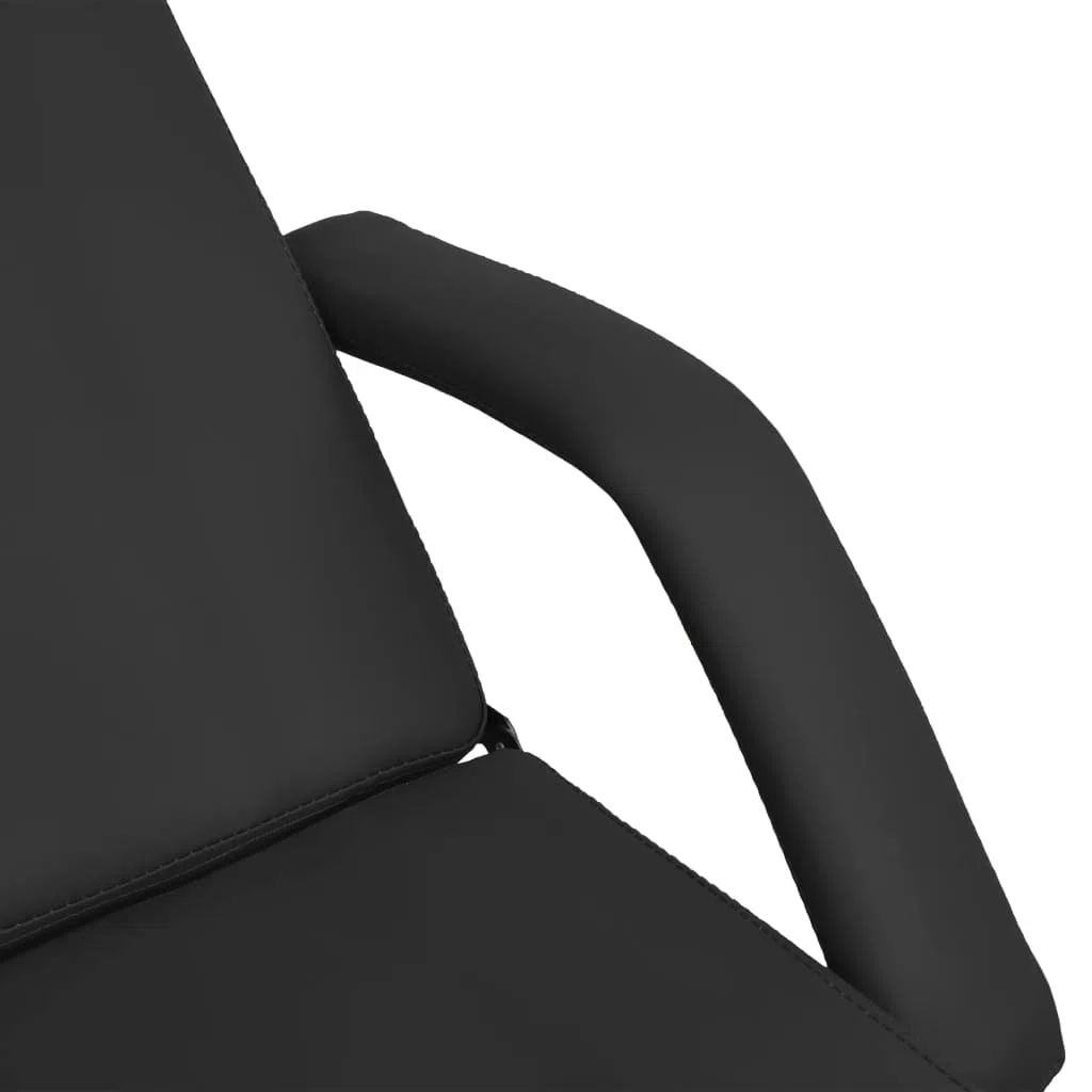 Massagetisch Schwarz 180 x 62 x 86,5 bis 118 cm, höhenverstellbar mit Gasfeder, drehbar 360 Grad, Kosmetikliege für Salon, Spa, Tattoo, Praxis und Wellness