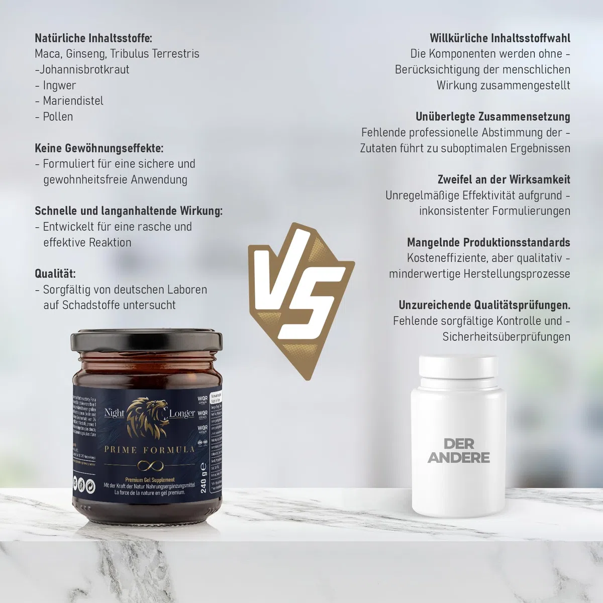 Prime Formula Gel, 240gr Sofortwirkung, Extra Stark für aktive Männer, Ginseng & Tribulus Terrestris - 2 Stück
