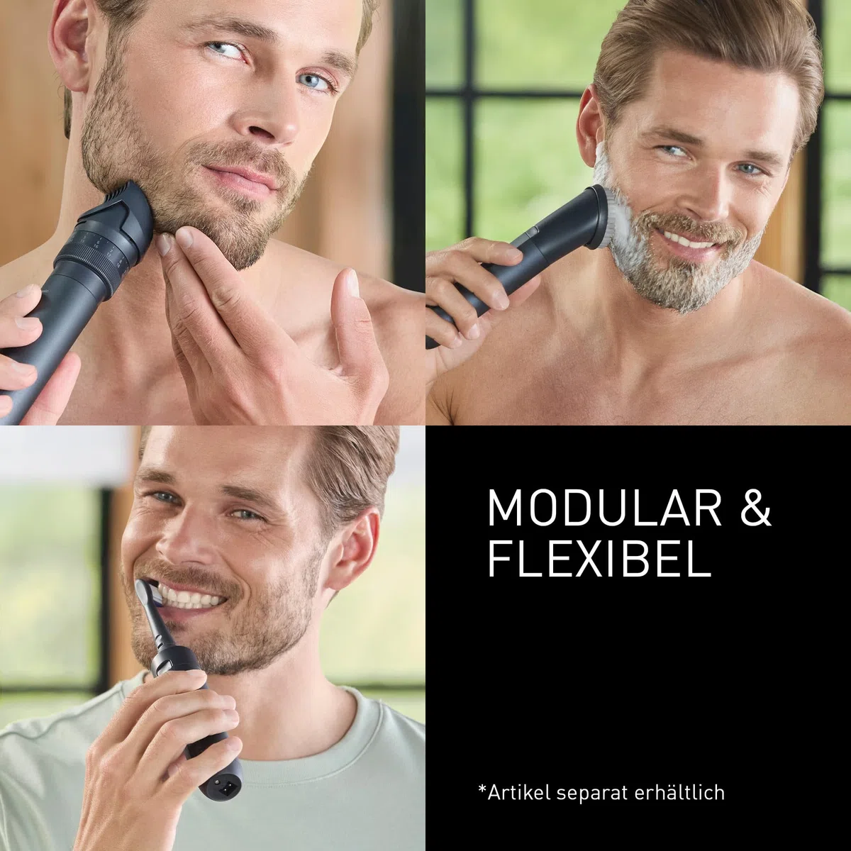 Panasonic MULTISHAPE modulares Körperpflege-System ER-CKL1, Starter-Kit, Bart- und Haartrimmer für Männer mit wiederaufladbarem Li-Ionen-Akku