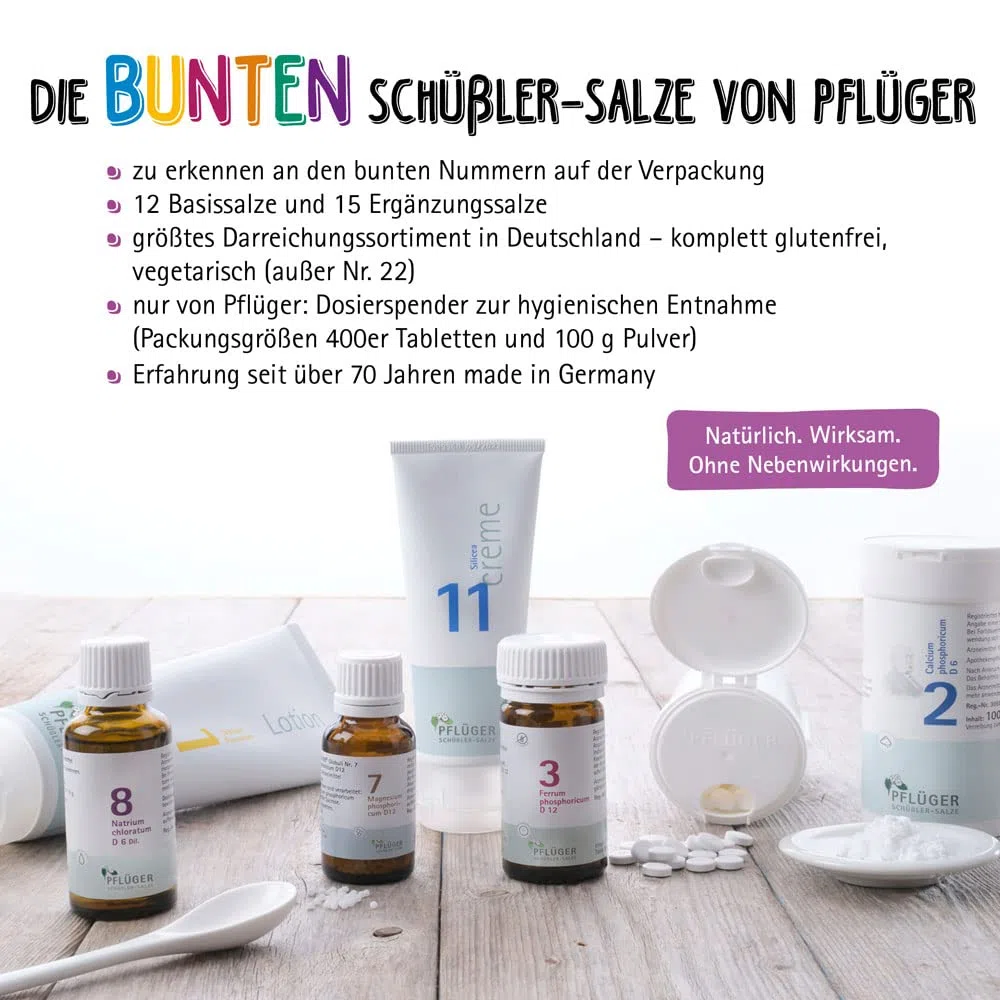 PFLÜGER Schüßler Salze Set Nr. 1-12 je 100 Tabletten + praktischer Tasche - Haus- und Reiseapotheke - glutenfrei