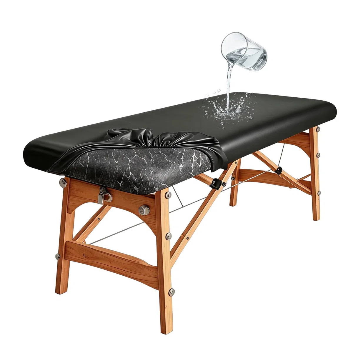 CGBE Wasserdicht Kosmetikliege Bezug: Ölresistenter PU Massageliege Bezug mit Gummizug für Massageliegen Kosmetikliegen Behandlungsliegen – Waschbar 195 × 90 × 18 cm – für Kosmetikstudios Spa Massagen
