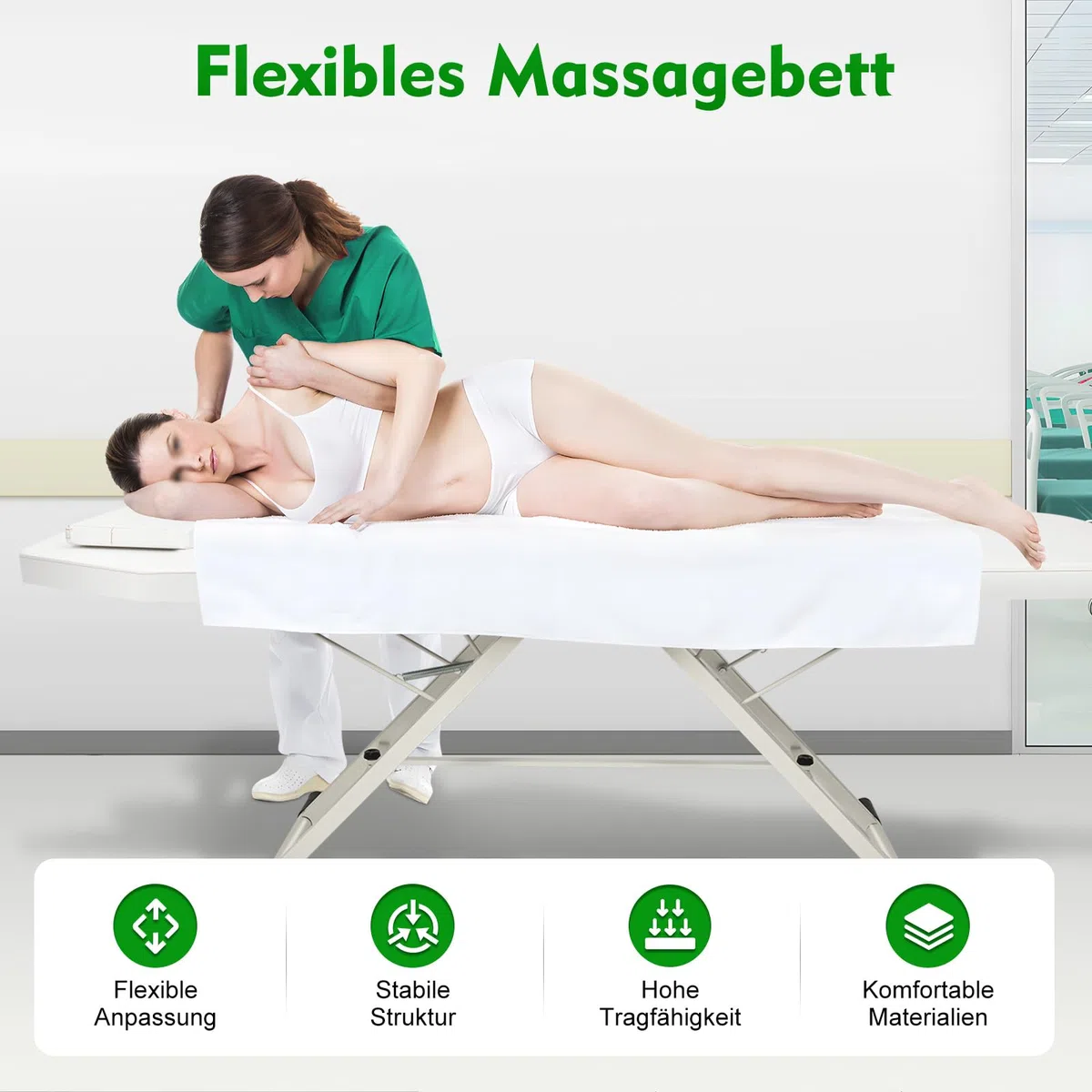 Mobile Klappbar Massageliege mit Kopfstütze, Atmungsaktiv | Klappbar Auf 91x60x21cm, GroßFläChige BelüFtungsöFfnung – Ideal FüR Salon, Praxis Oder Zuhause