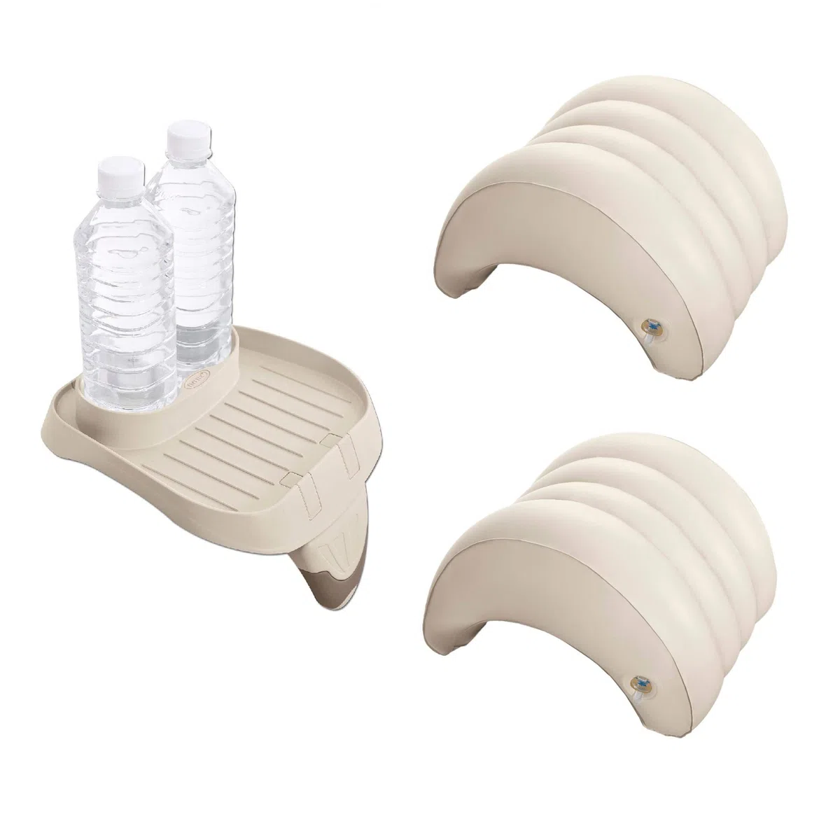 Intex Getränkehalter & Auffrischungs-Tablett & aufblasbare Kopfstütze (2 Stück)