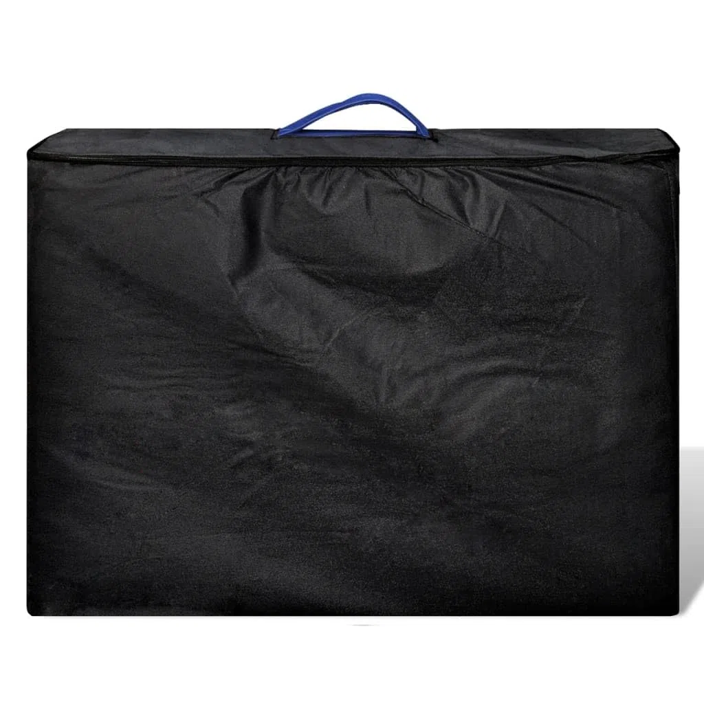 Massageliege Klappbar 2-Zonen, Höhenverstellbare Kosmetikliege mit Aluminiumgestell, Tragbare Therapieliege inkl. Tragetasche für Massage, Reiki und Shiatsu, Blau