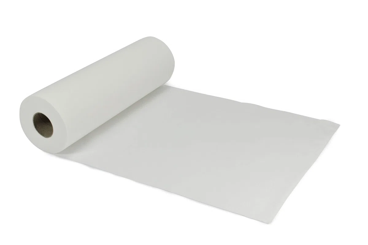 Ärztekrepp 2-lagig | 9 Rollen | Größe 59cm x 50m | hochwertig weiße Liegenabdeckung | doppelschichtige perforierte Papierrolle | Ideal für Krankenhäuser, Praxen, Tattoostudios uvm.