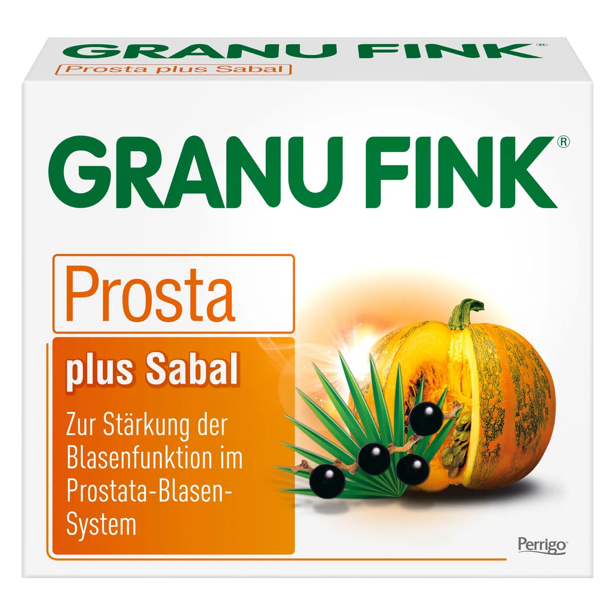 GRANU FINK Prosta plus Sabal – Prostata-Kapseln zur Stärkung des Prostata-Blasen-Systems – mit Uromedic Kürbis und Sägepalme – made in Germany – 200 Hartkapseln