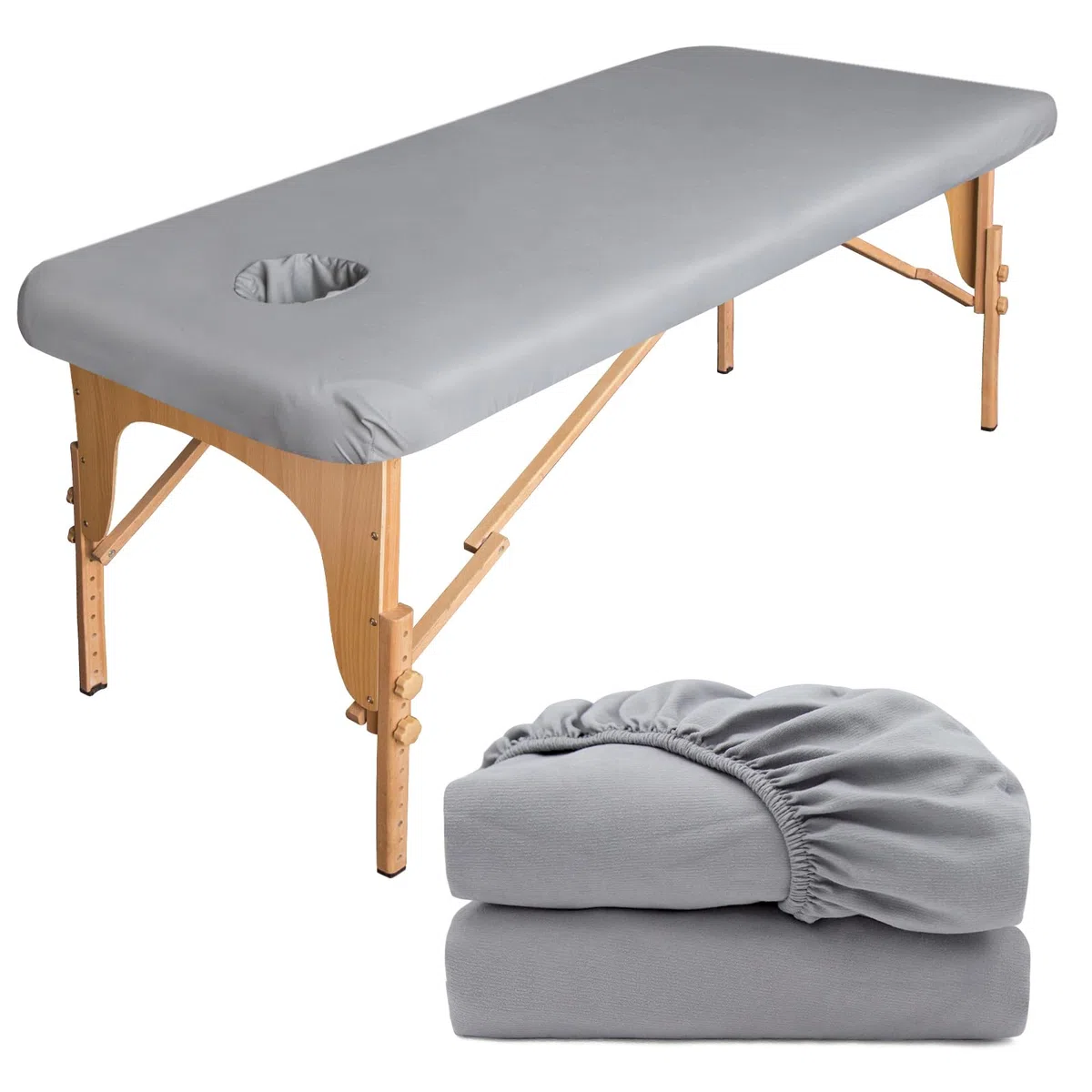2pcs Spannbezug mit Loch für Massageliege Wasserdicht, 70 x 190cm Ölresistenter Bezug für Massageliege Waschbar Massagetischbezug Massagestuhl-Bezug für Therapie-Bänke