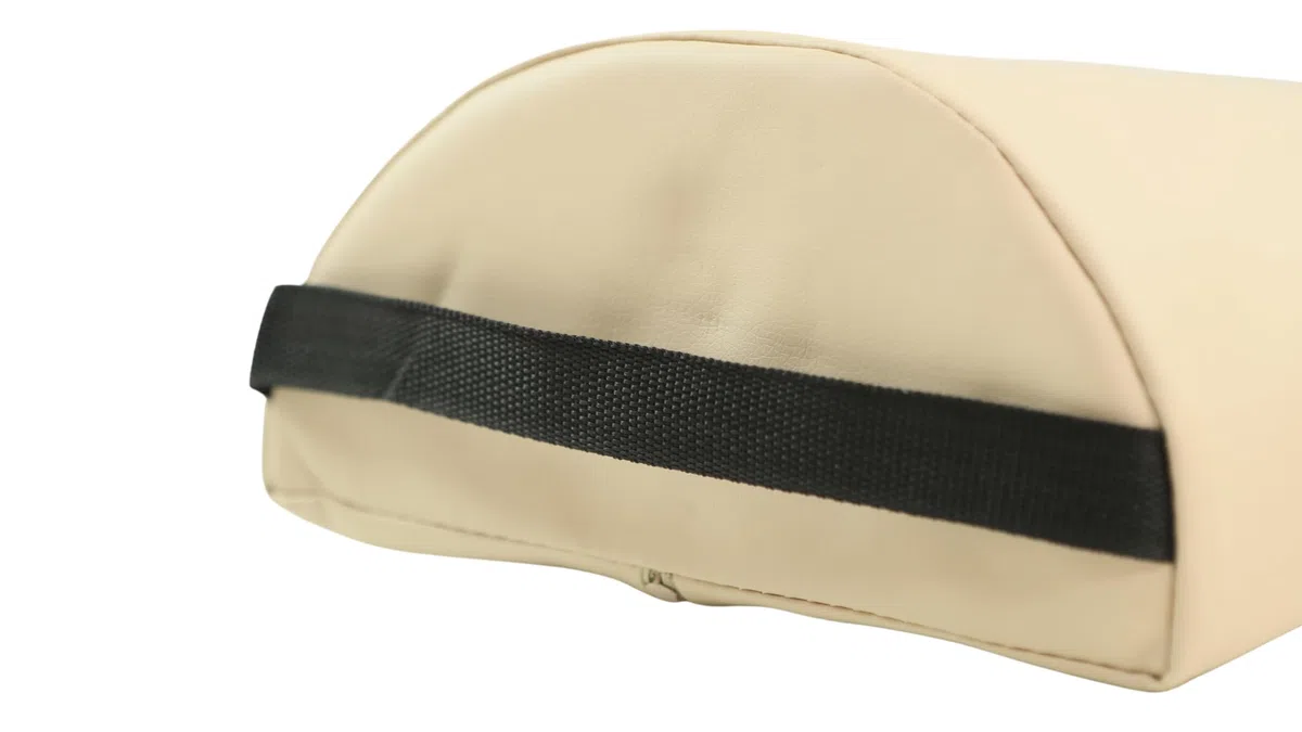 Zen Knierolle Lagerungsrolle 60x23x11cm Halbrolle für Massageliegen & Physiotherapie halbrunde Nackenrolle & Beinrolle - Kniekissen Massage Zubehör für Knie, Beine, Füße & Rücken zur Lagerung (Cremé)